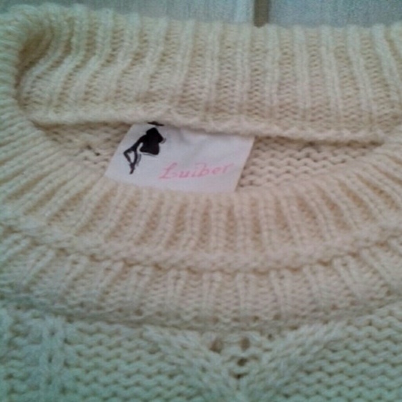 Luiber Cream Multi-color Floral Crewneck Sweater Size XL - Picture 2 of 3